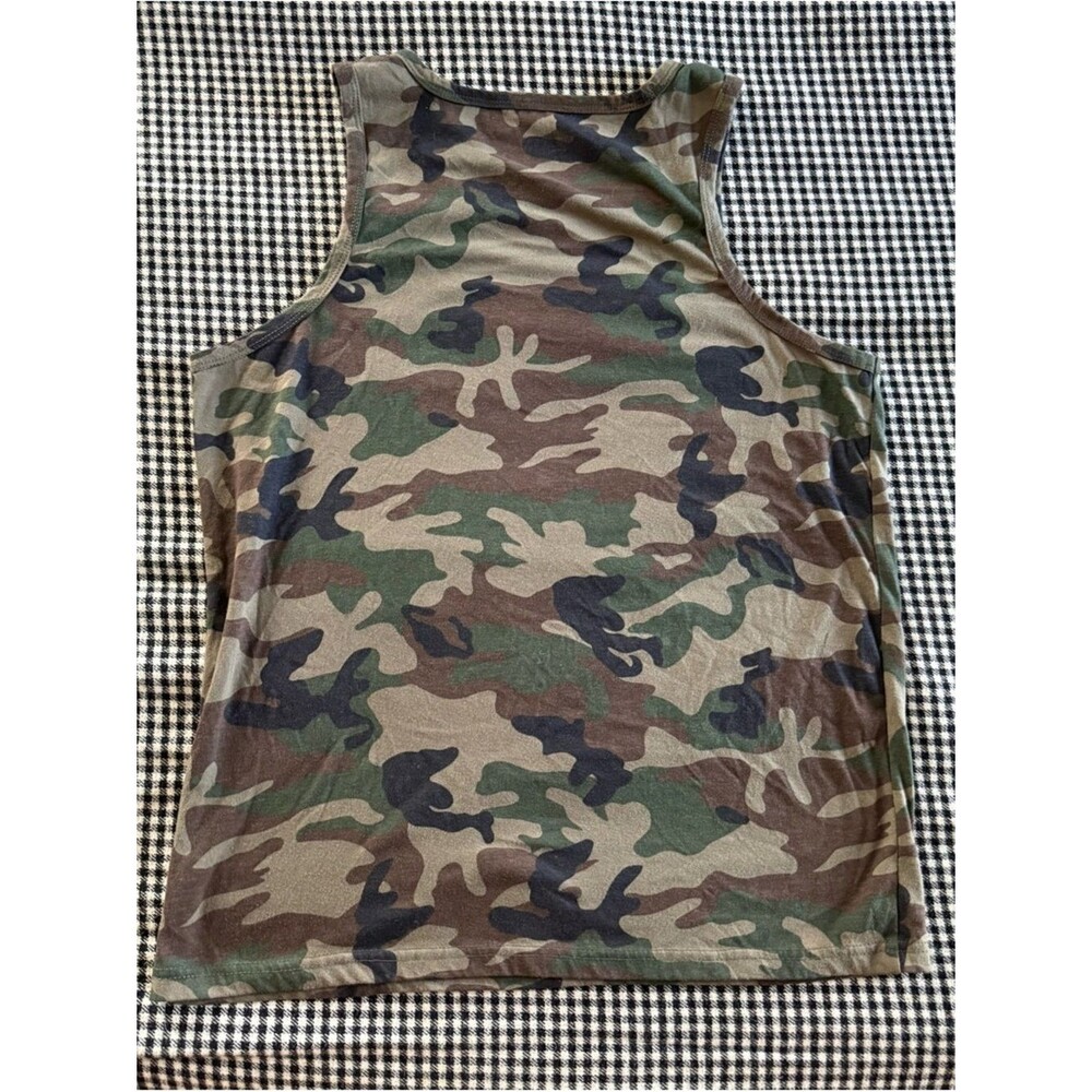 Galaxy By Harvic Olive Green Camouflage Top Mens Medium - Picture 5 of 5